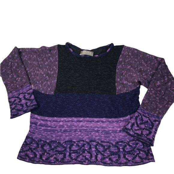 Bill Baber Long Sleeve Knot Top Scottish Knitwear Sweater size Medium - Picture 1 of 5
